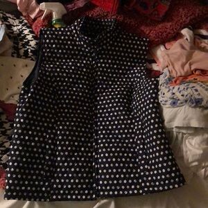 Polka dot navy blue vest